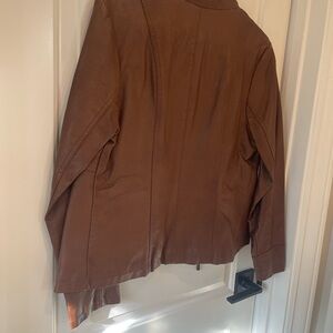 Alfani Women's Tan Leather Jacket